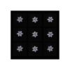 Juego de 9 brillantes copos de nieve de plata con_1