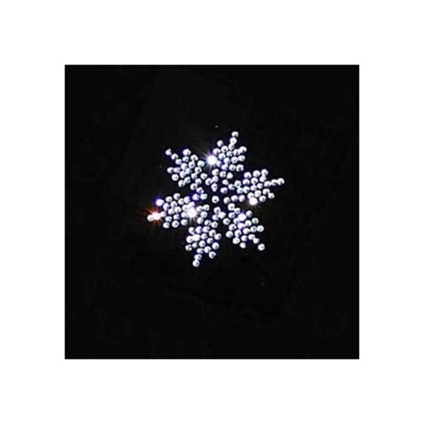 Juego de 9 brillantes copos de nieve de plata con_2