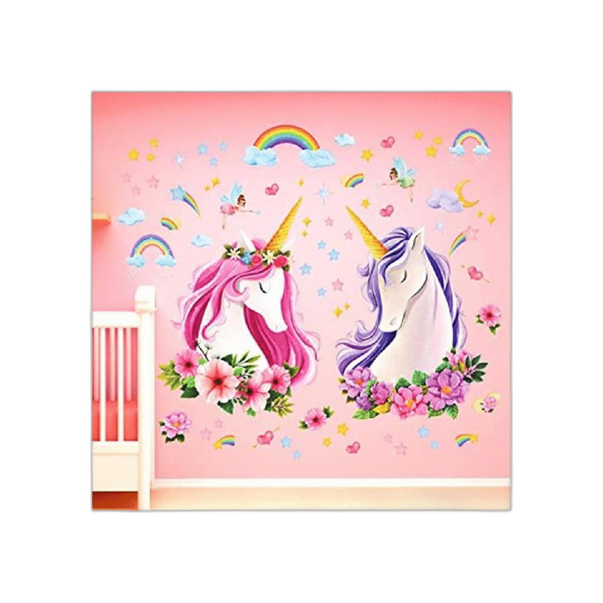 DECOWALL SG2105 Calcomanías de pared de unicornio grandes