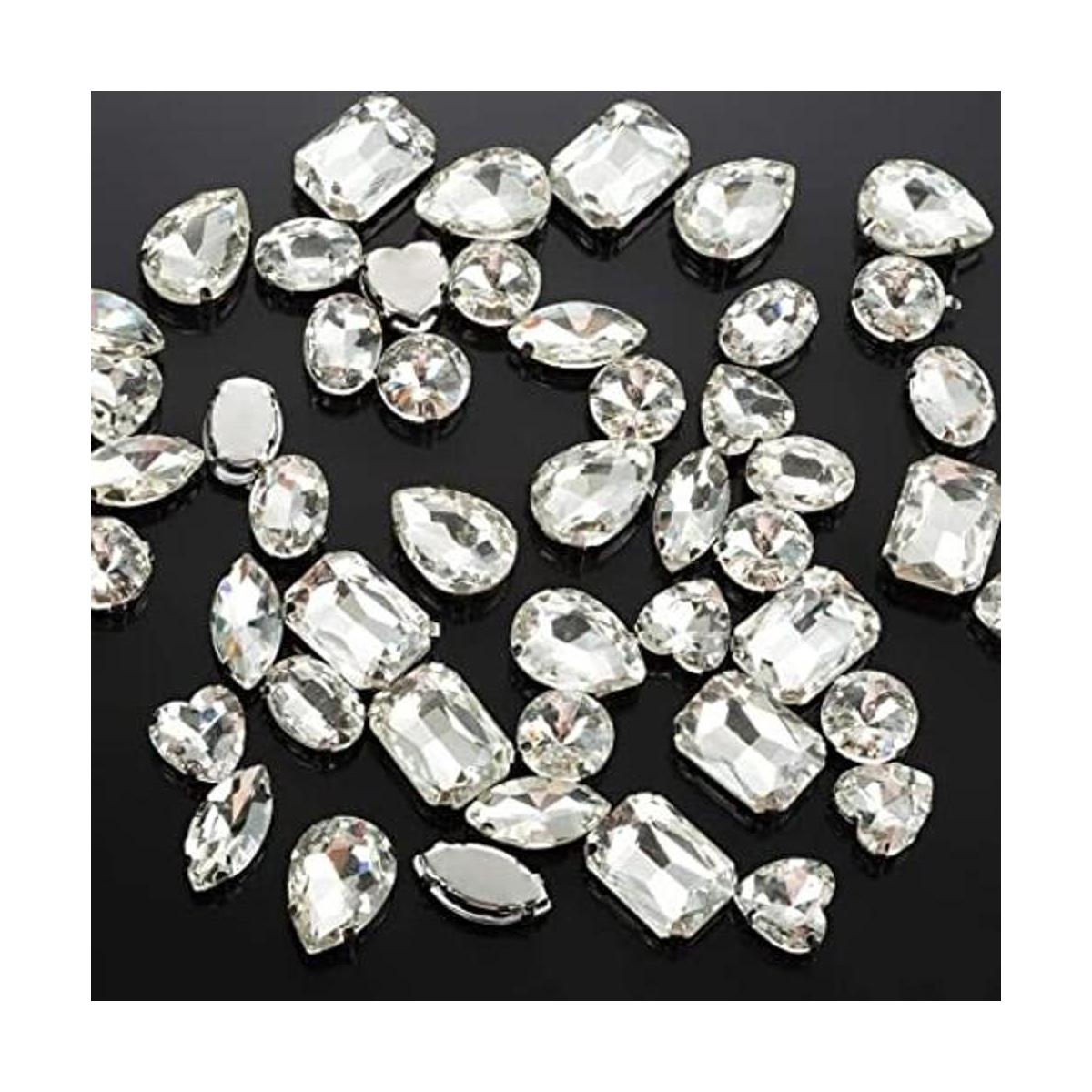 Choupee Diamantes de imitación cosidos 48 piezas de
