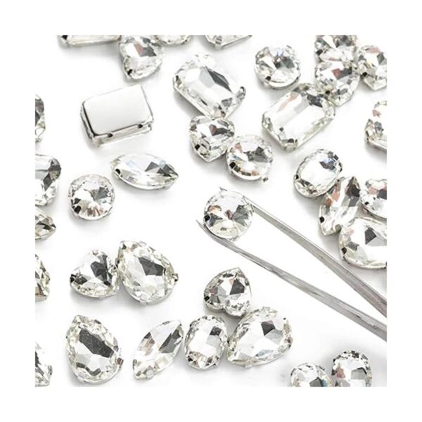 Choupee Diamantes de imitación cosidos 48 piezas de_3