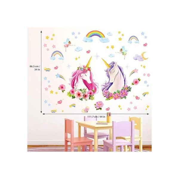 DECOWALL SG2105 Calcomanías de pared de unicornio grandes_5