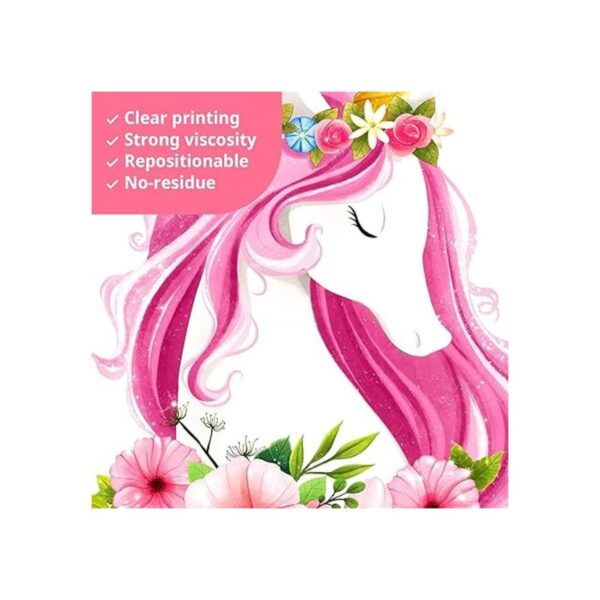 DECOWALL SG2105 Calcomanías de pared de unicornio grandes_4