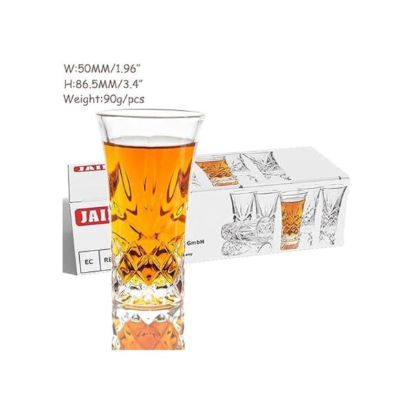 JAIEF Vasos de tequila con base pesada de vidrio para_2