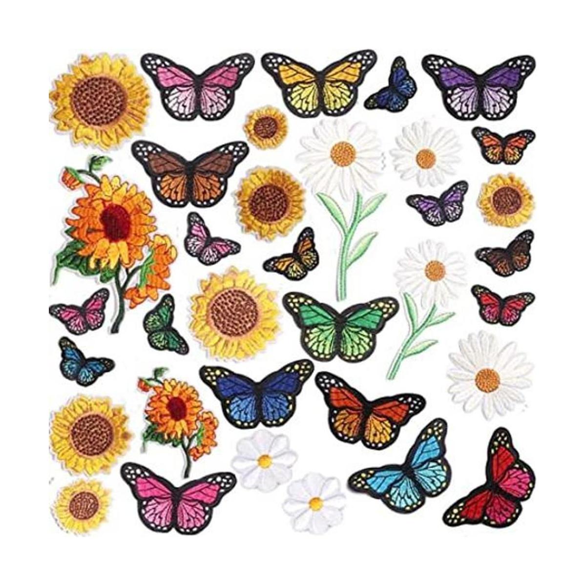 Juego de 35 parches bordados para planchar para ropa