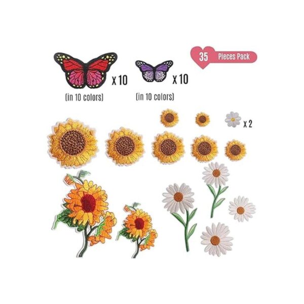 Juego de 35 parches bordados para planchar para ropa