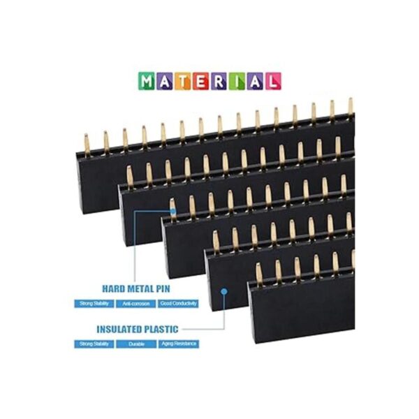 Glarks 120 piezas de placa PCB recta de una sola fila de_3