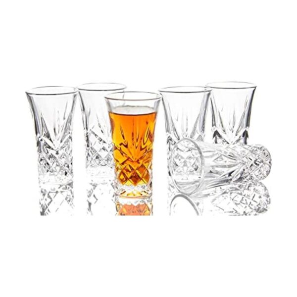 JAIEF Vasos de tequila con base pesada de vidrio para_1