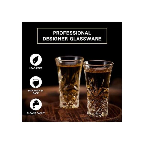 JAIEF Vasos de tequila con base pesada de vidrio para_3