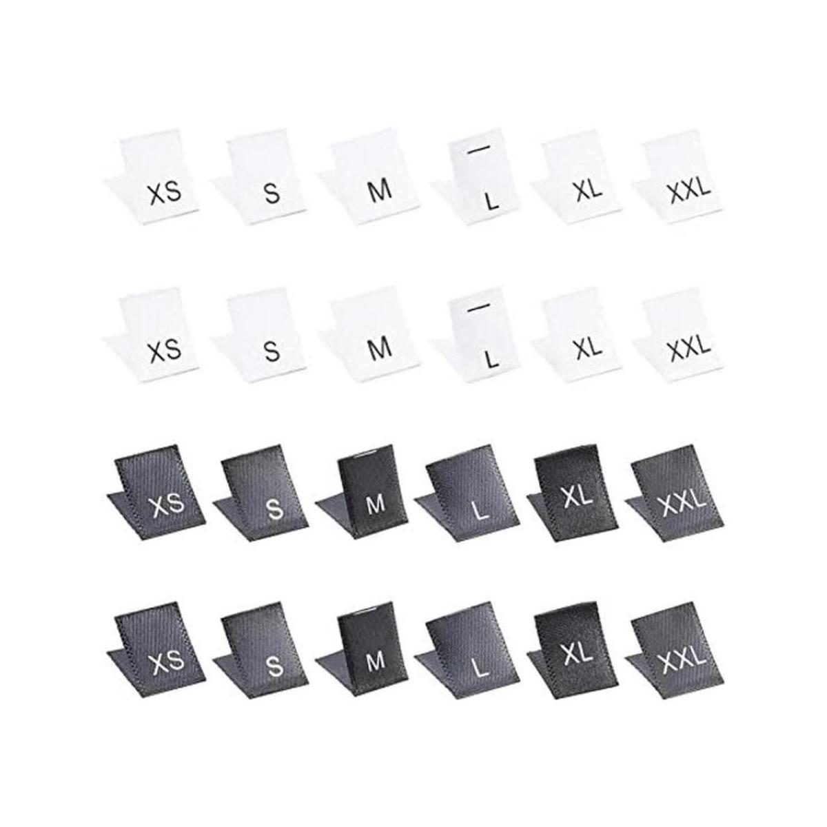 NBEADS 480 etiquetas de tamaño de ropa 1.5 x 0.2 in