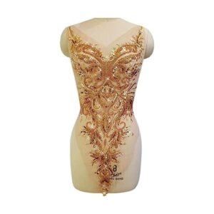 Cuentas de vidrio hechas a mano de lujo para vestido de_1