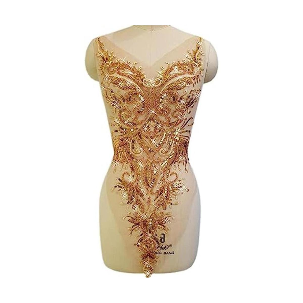 Cuentas de vidrio hechas a mano de lujo para vestido de