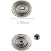 Mingchen Retro Oval Flor Textura Remache Decorativo Metal_2