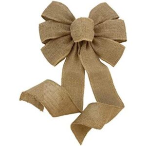 GiftWrap Etc. Lazo de corona de arpillera natural 10_1