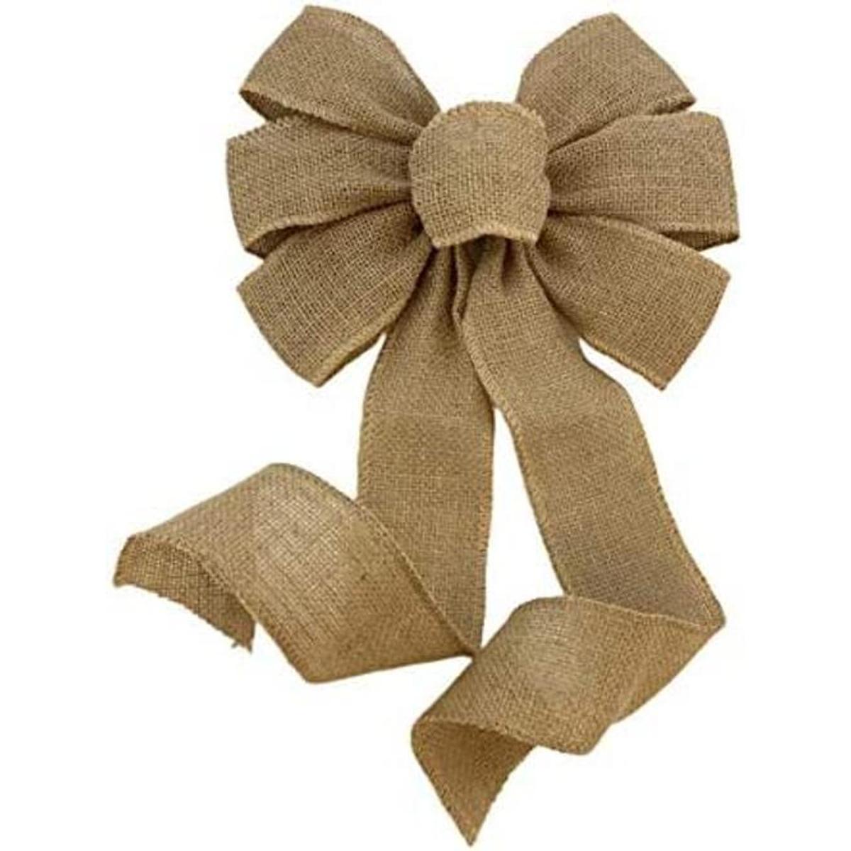 GiftWrap Etc. Lazo de corona de arpillera natural 10