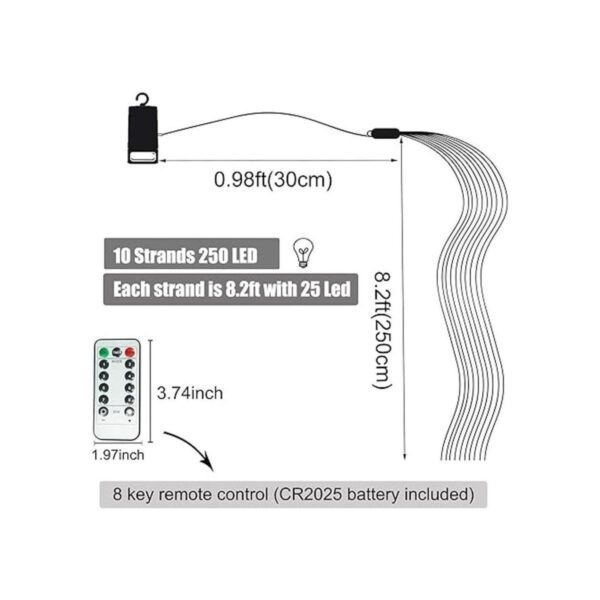 Guirnalda de luces estrelladas 250 LED 1 paquete de_4