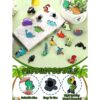 Juego de 20 broches de esmalte con diseño de dinosaurio