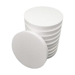 Paquete de 10 círculos de espuma de poliestireno blanco_1