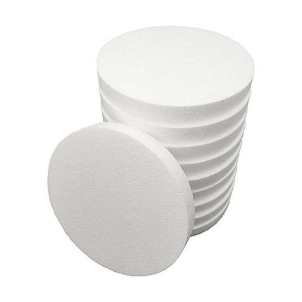 Paquete de 10 círculos de espuma de poliestireno blanco_1