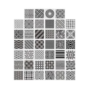40 plantillas geométricas de pintura para álbumes de