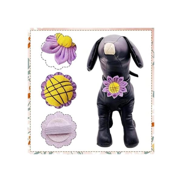 JpGdn 8 piezas de collar de perro flores lazos grandes