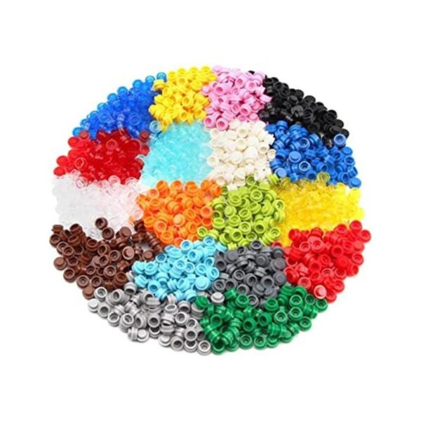 Feleph 1000 piezas de placas redondas multicolor 1 x 1_1