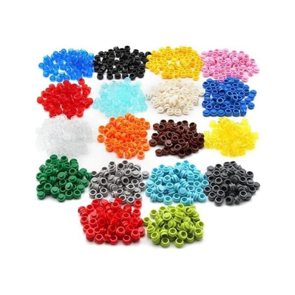 Feleph 1000 piezas de placas redondas multicolor 1 x 1_2
