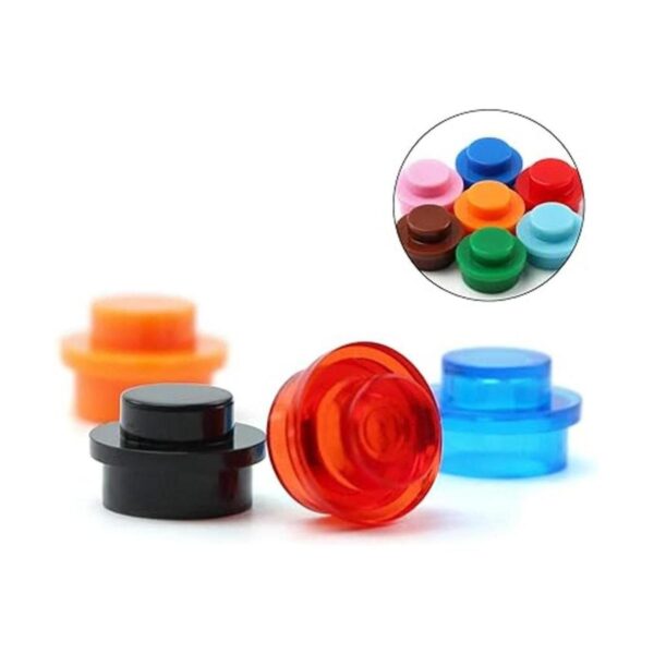 Feleph 1000 piezas de placas redondas multicolor 1 x 1_4