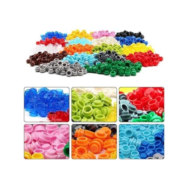 Feleph 1000 piezas de placas redondas multicolor 1 x 1_3