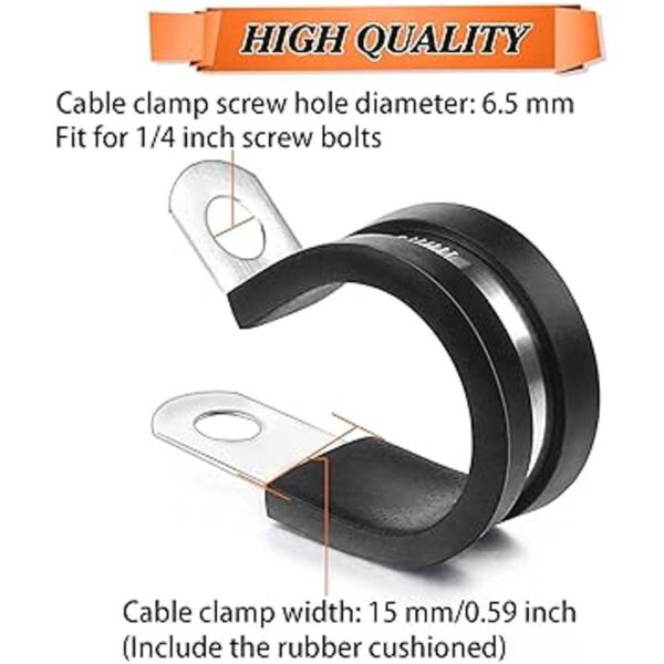 Kit de 44 abrazaderas de cable Camtek abrazaderas de tubo