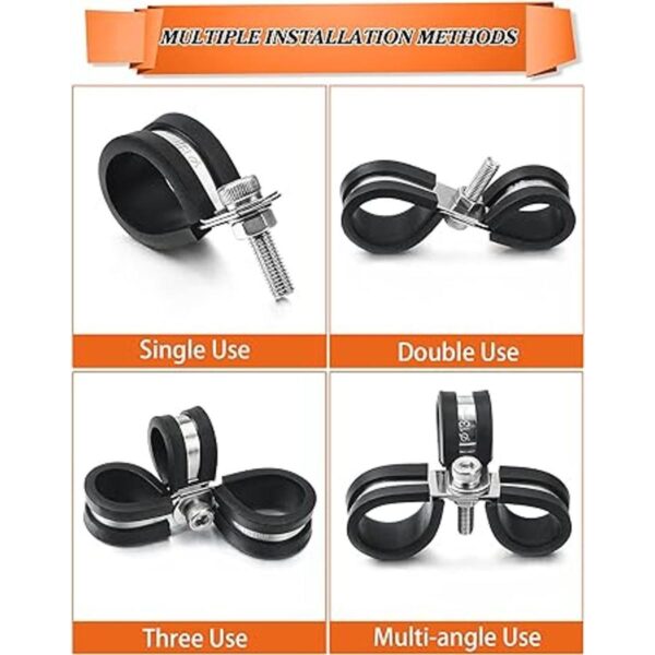 Kit de 44 abrazaderas de cable Camtek abrazaderas de tubo