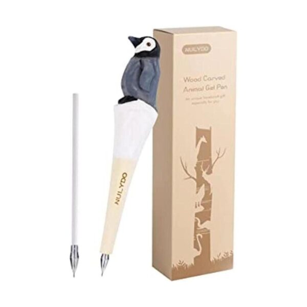 NULYDO 100 hecho a mano madera tallada Animal Gel Pen_1