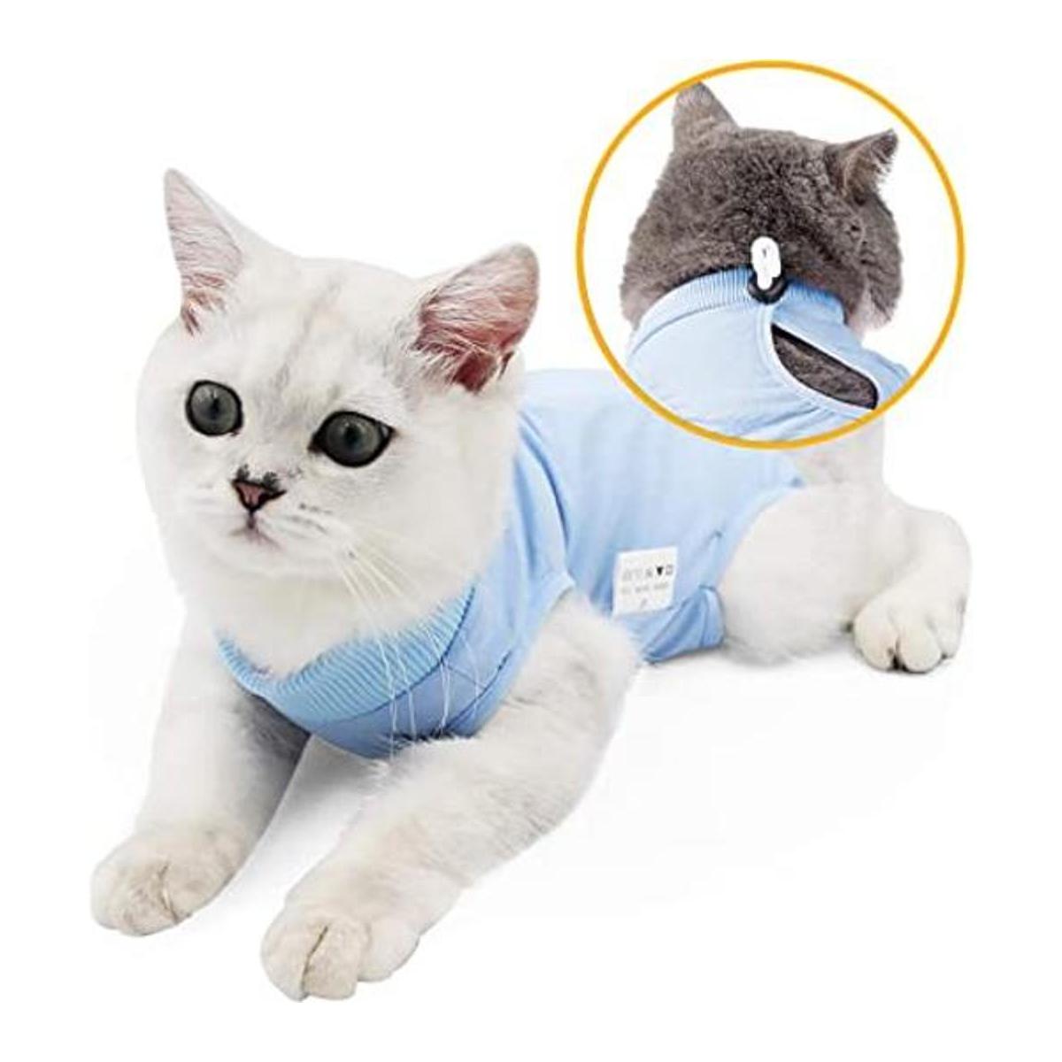 LIANZIMAU Traje de recuperación de cirugía para gatos para