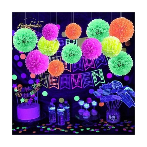 NICROLANDEE Decoraciones de fiesta de luz negra 12_5