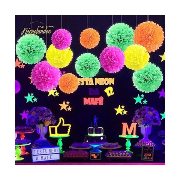 NICROLANDEE Decoraciones de fiesta de luz negra 12_4