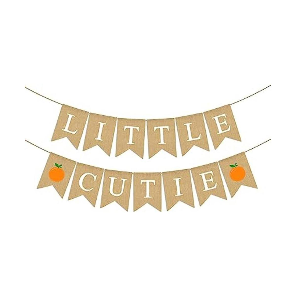 Arpillera Little Cutie Banner Niño Niña Clementine Naranja