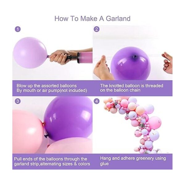 Kit de arco de guirnalda de globos 180 unidades color