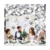 Kit de arco de guirnalda de globos blancos y plateados de_6