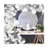 Kit de arco de guirnalda de globos blancos y plateados de_2