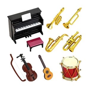 Dollhouse Juego de instrumentos musicales en miniatura en_1