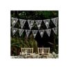 Guirnalda triangular blanca para decoración de bodas