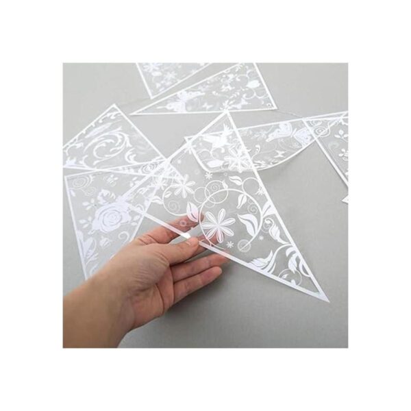 Guirnalda triangular blanca para decoración de bodas