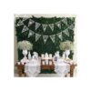 Guirnalda triangular blanca para decoración de bodas
