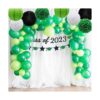 Decoración de fiesta de graduación verde clase de 2023_4