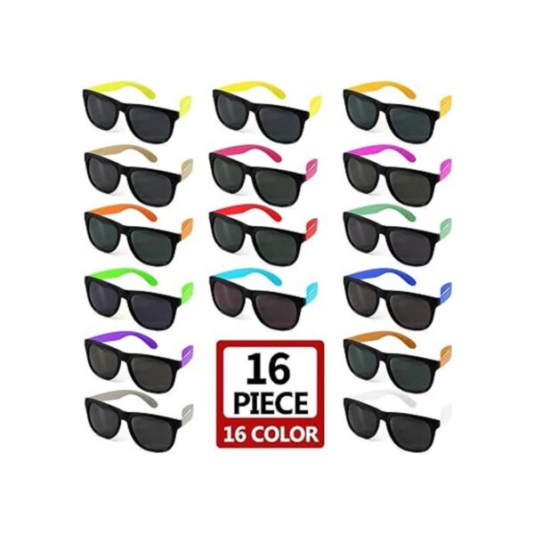 Gafas de sol de fiesta de neón de 16 colores paquete de_2