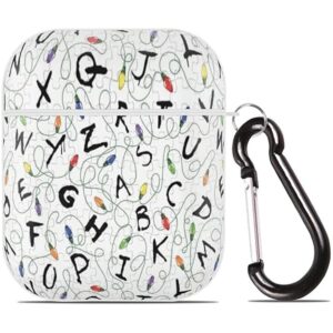 Funda para AirPods 1 y 2 Stranger Letter Things White Full_1