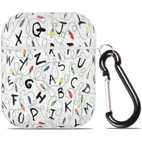 Funda para AirPods 1 y 2 Stranger Letter Things White Full_1