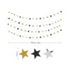 Kit de guirnalda de estrellas doradas y negras con_2