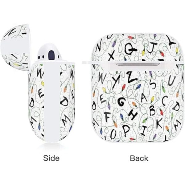Funda para AirPods 1 y 2 Stranger Letter Things White Full_3