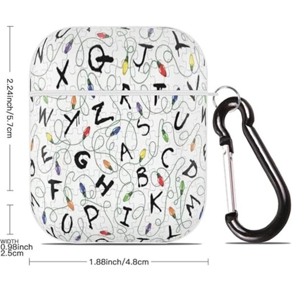 Funda para AirPods 1 y 2 Stranger Letter Things White Full_2